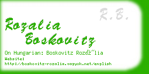 rozalia boskovitz business card